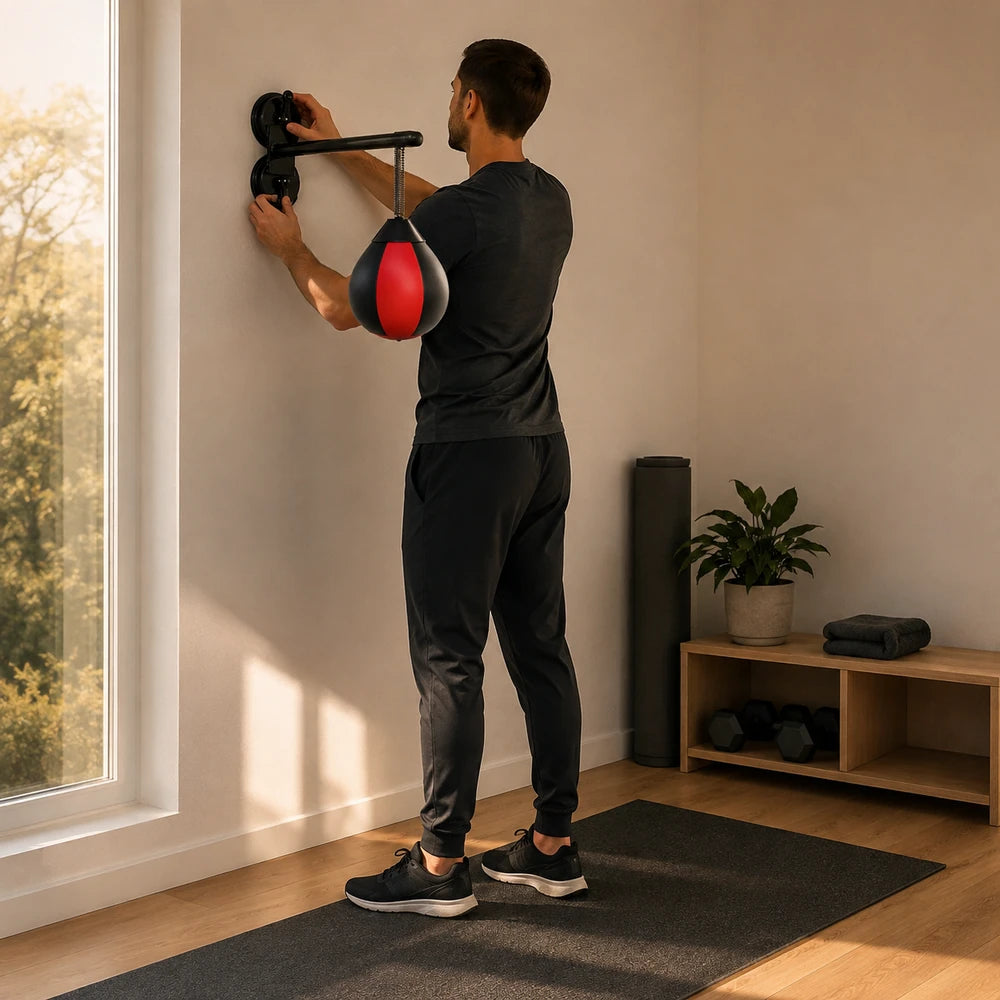 Punching Ball Mural Sans Perçage – Double Ventouse