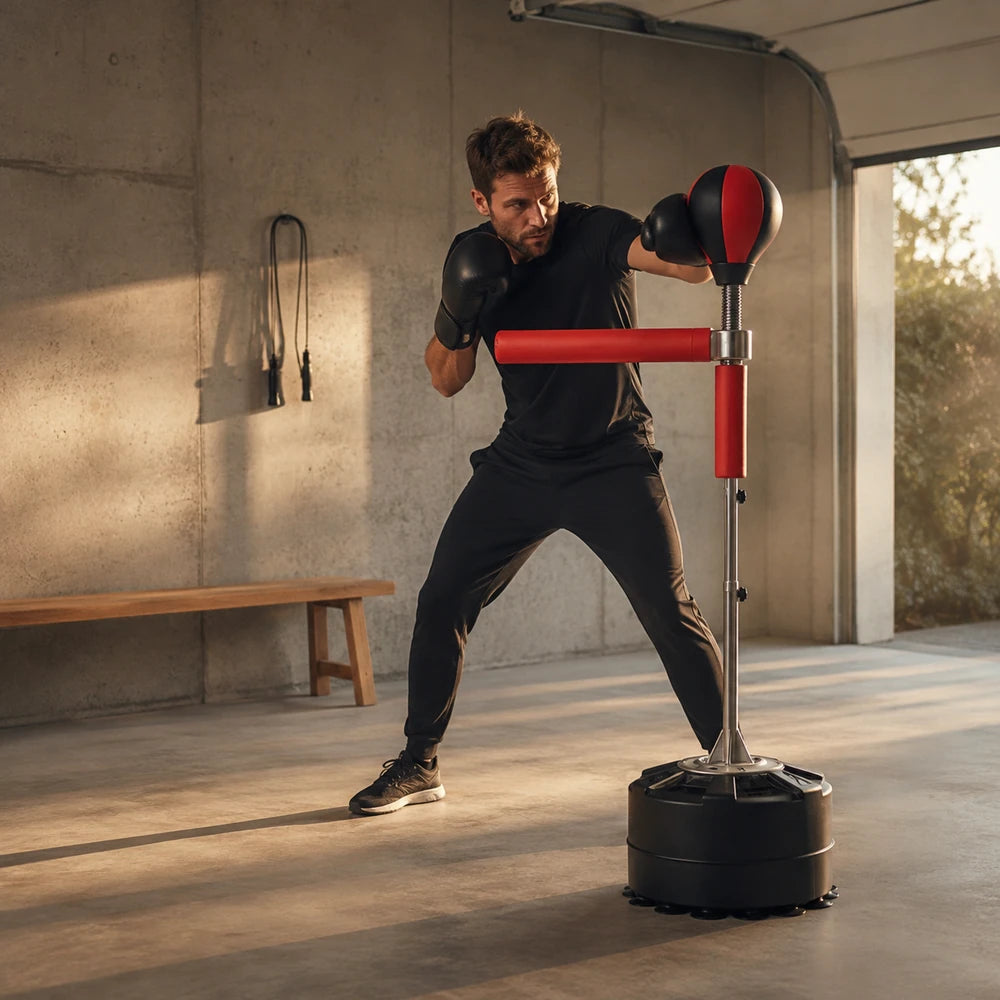 Punching Ball sur Pied Bras 360° – Réflexes et Esquive