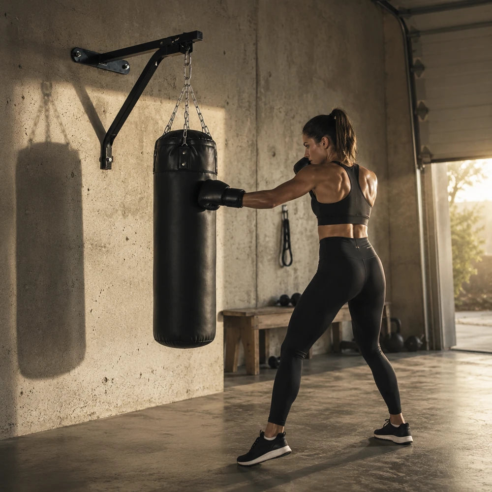 Support Mural Sac de Frappe Acier – Charge 45 kg