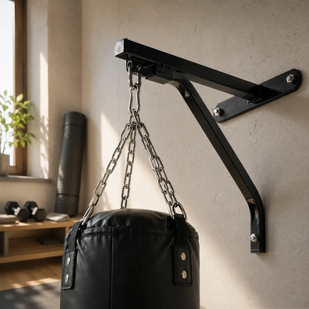 Support Mural Sac de Frappe Acier – Charge 45 kg