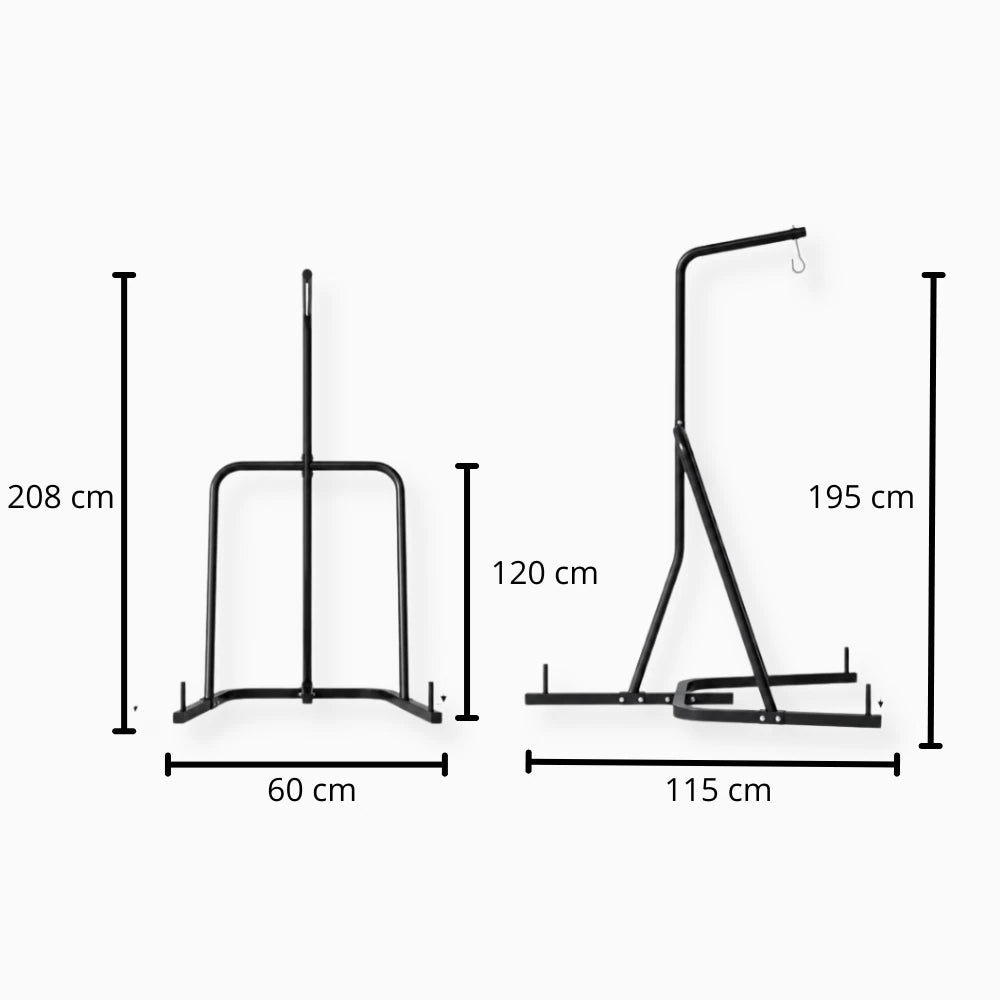 Support Sac de Frappe sur Pied Acier – Sans Perçage