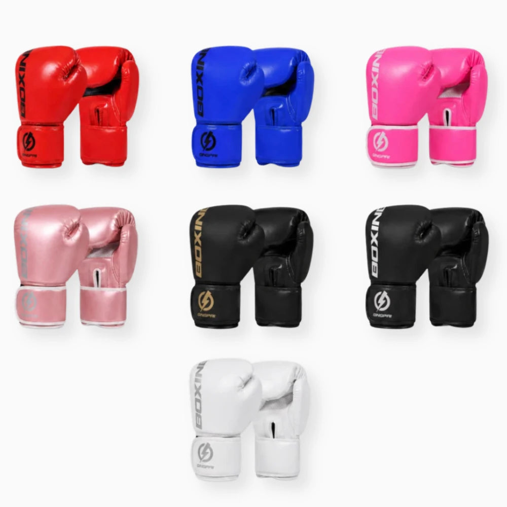 Gants de Boxe Entraînement Cuir PU – Paume Respirante