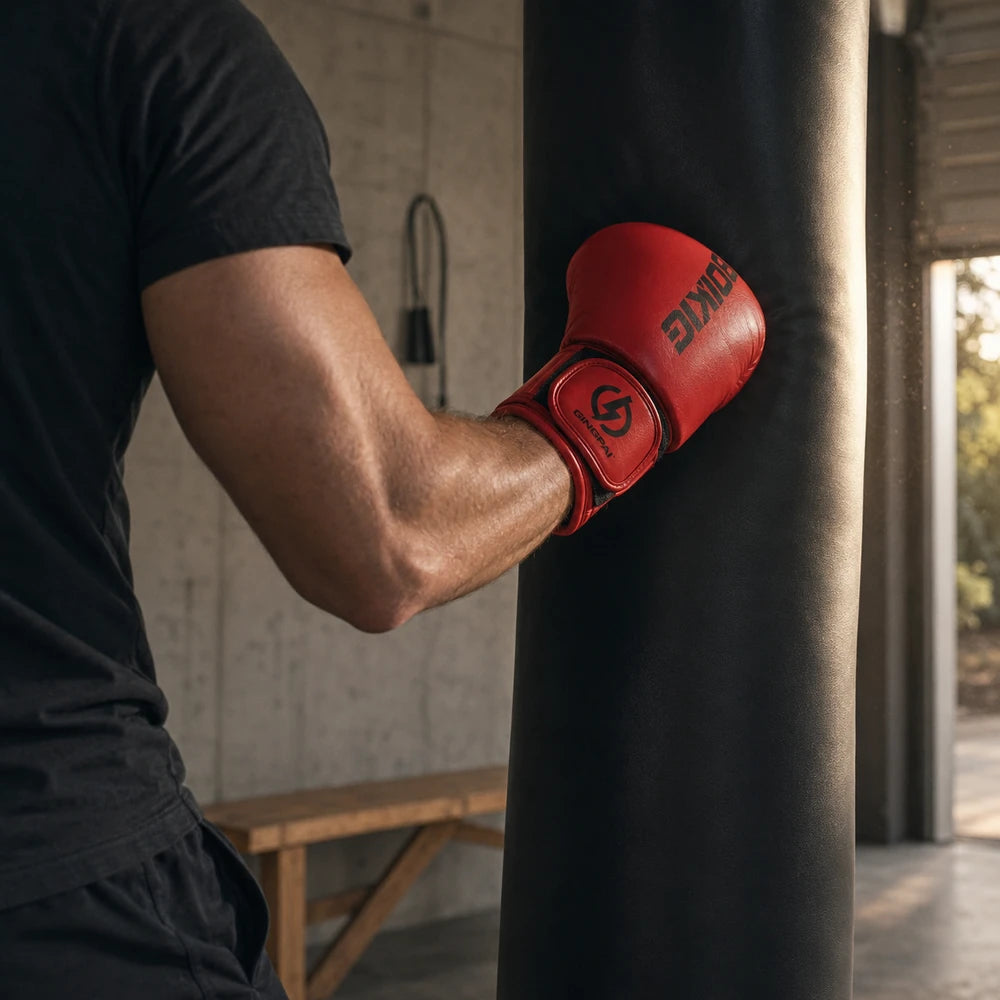 Gants de Boxe Entraînement Cuir PU – Paume Respirante