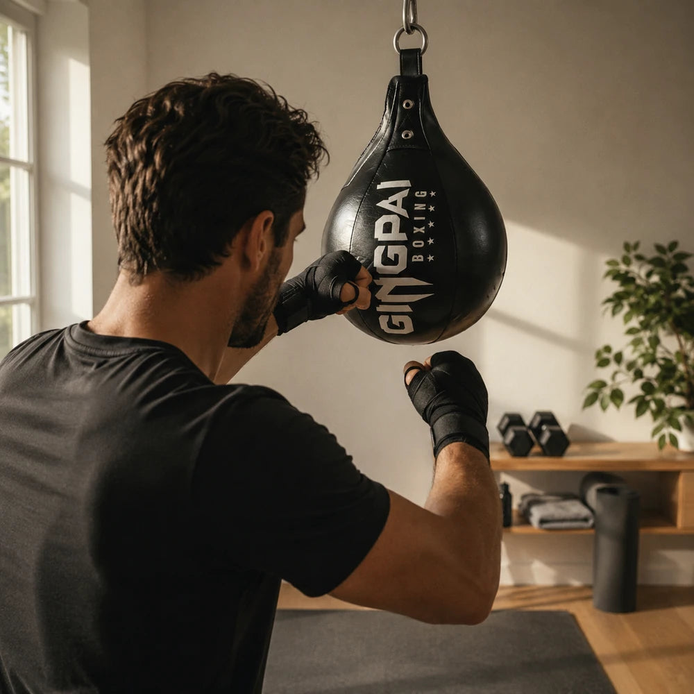 Poire de Vitesse Boxe Cuir PU 350 g – 28 cm