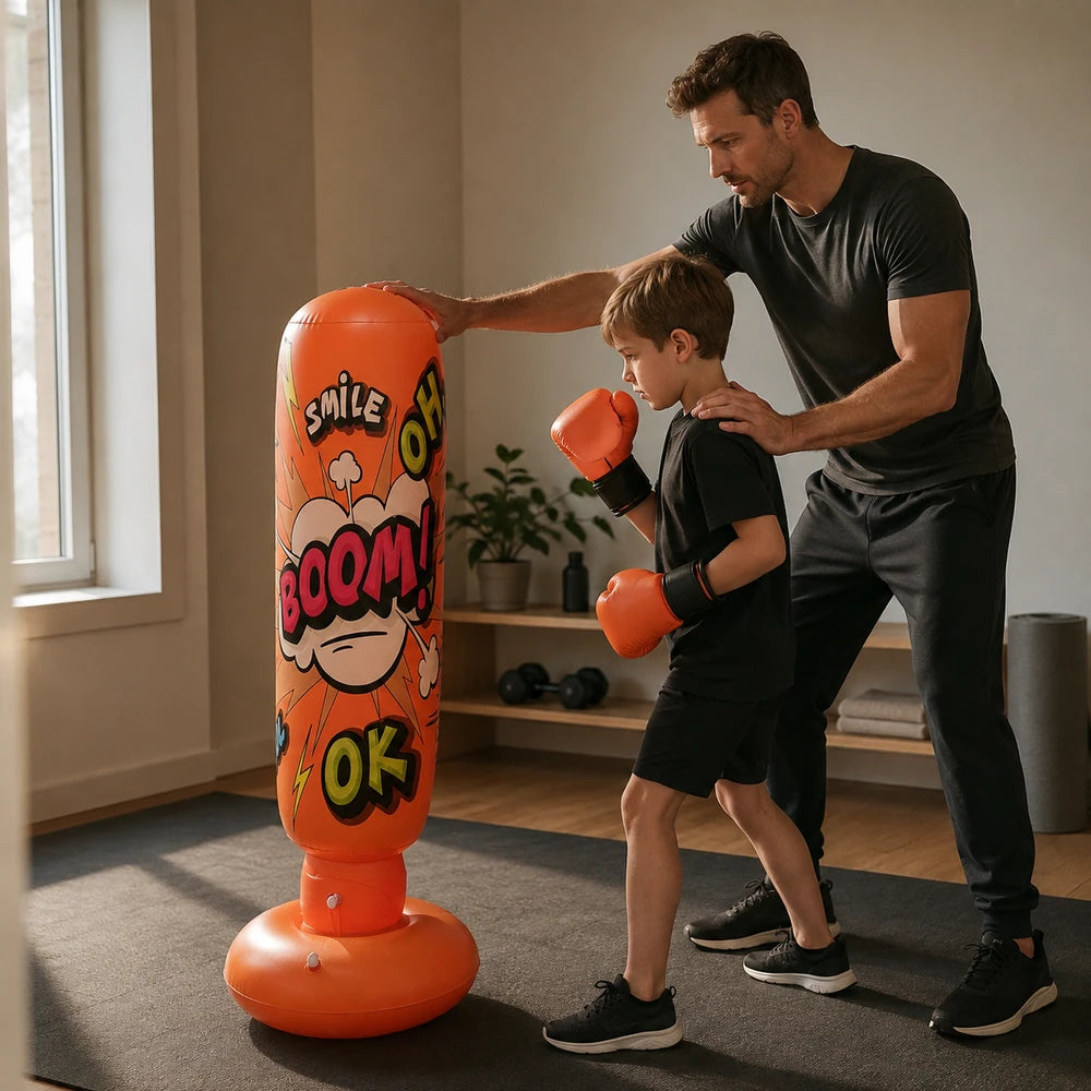 Punching Ball Gonflable Enfant 130 cm – Sans Fixation