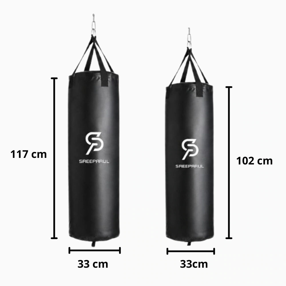 Sac de Frappe Suspendu Cuir PU – Sangles, Livré Vide